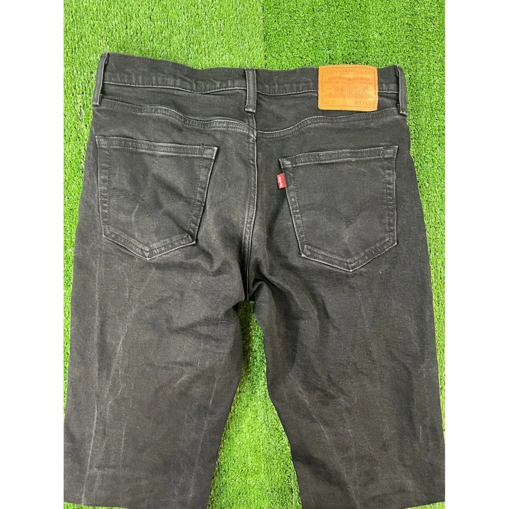 Levis 511 Slim Fit Black Denim Jeans Mens W33 L32 04511-4969